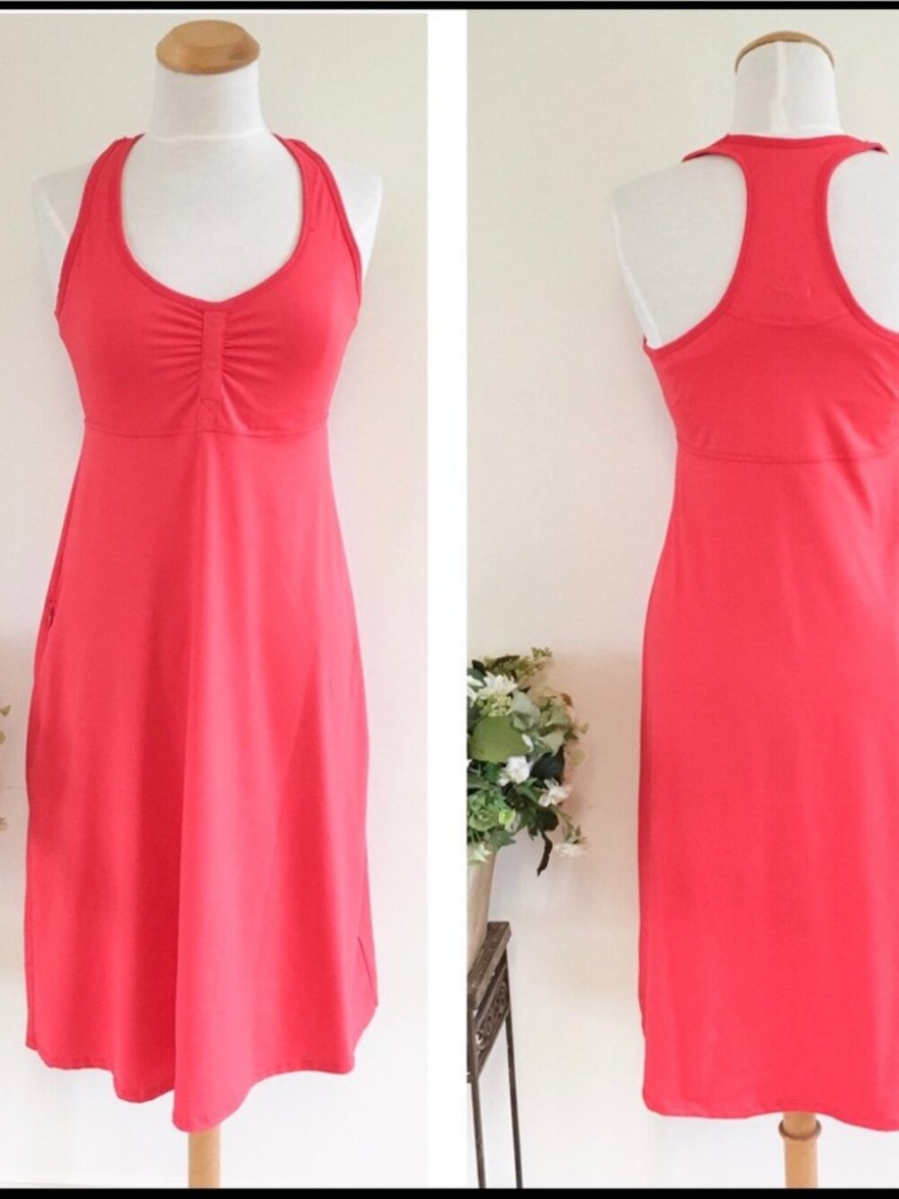 The North Face Abby Racerback sleeveless athleisure dress Medium luxury style